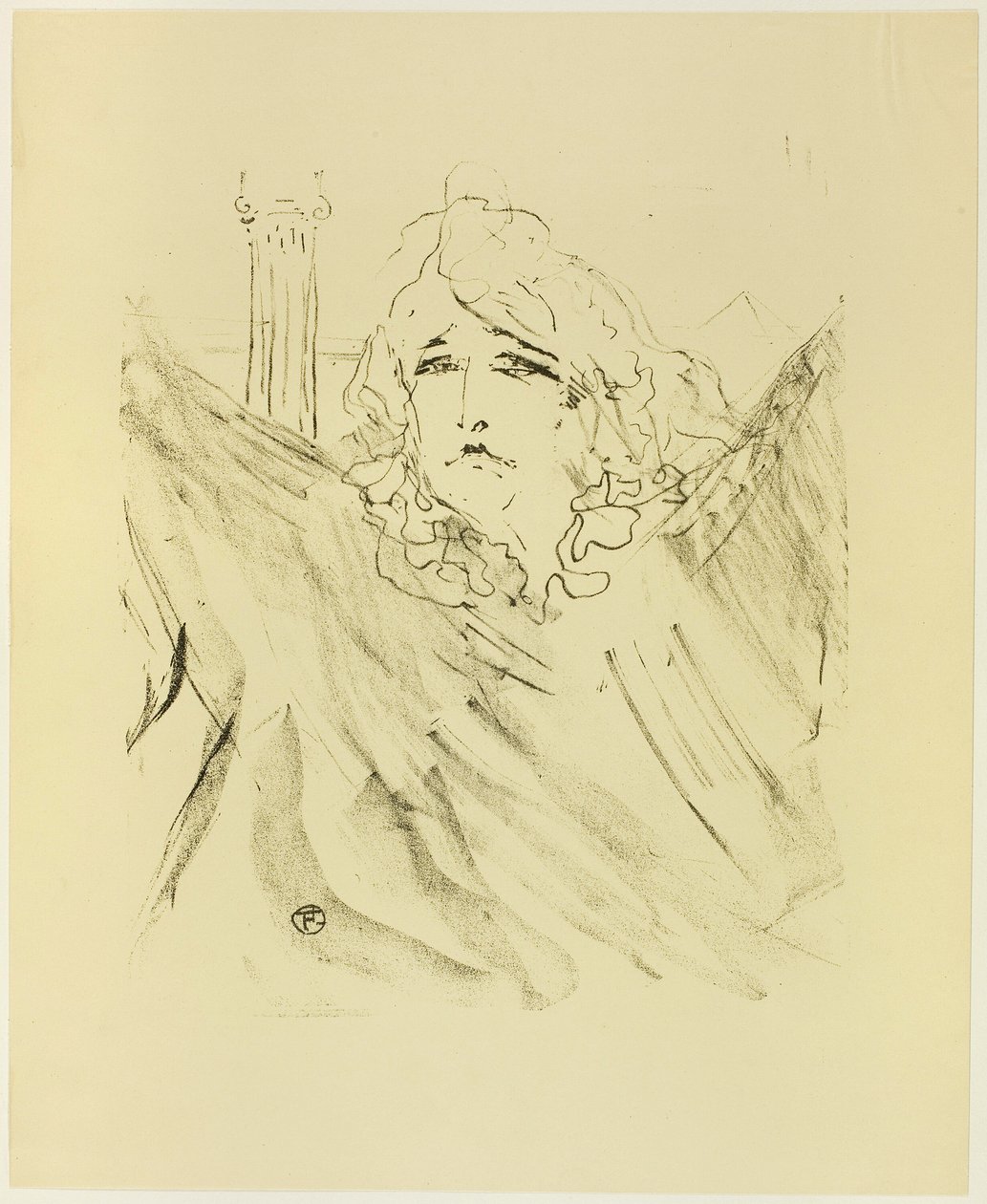 Sarah Bernhardt, fra Treize Lithographies av Henri de Toulouse Lautrec