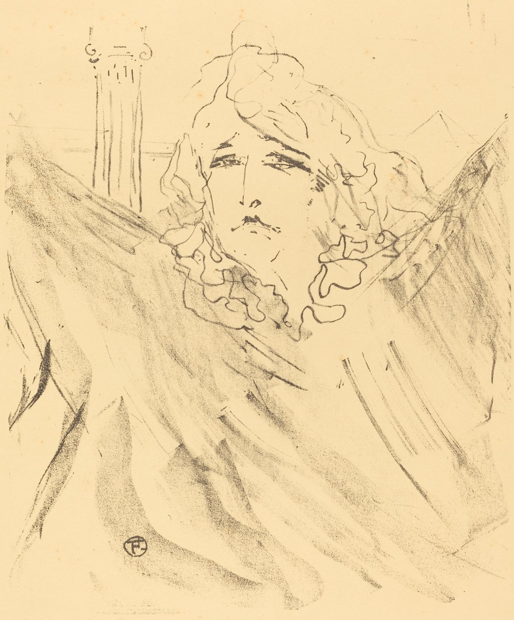 Sarah Bernhardt i "Cleopatra" (Sarah Bernhardt i "Cleopatra") av Henri de Toulouse Lautrec