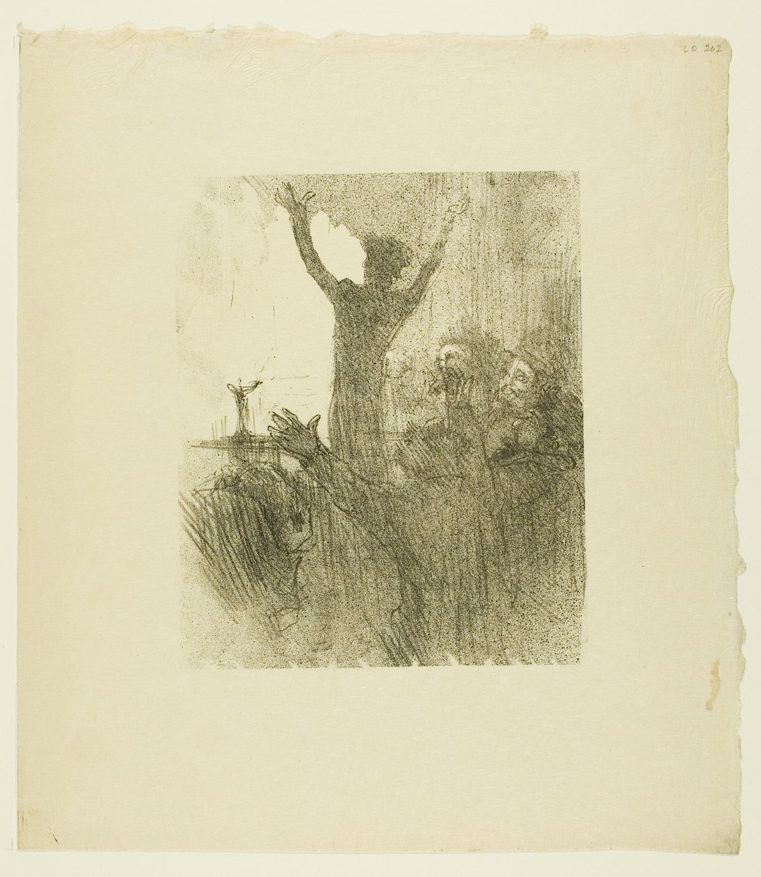 Schlomé Fuss i synagogen, fra Au Pied du Sinaï av Henri de Toulouse Lautrec