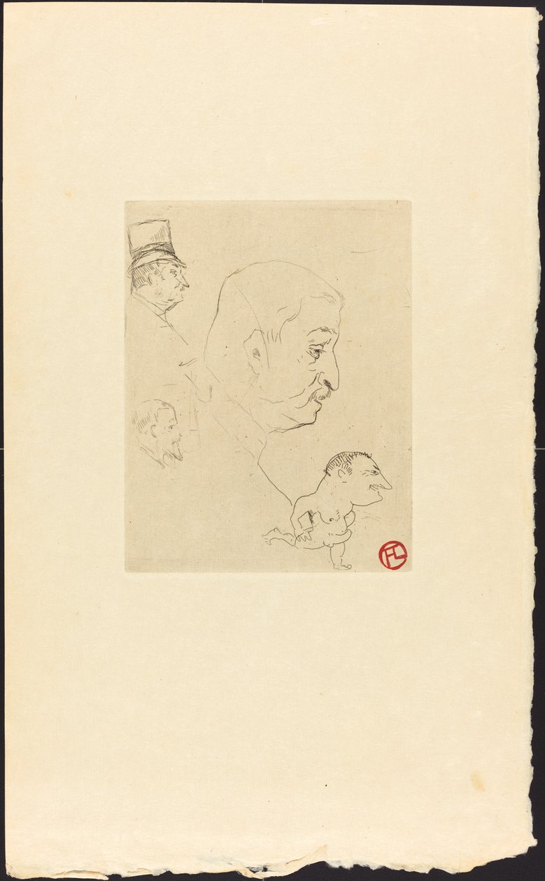 Skisse (Croquis) av Henri de Toulouse Lautrec
