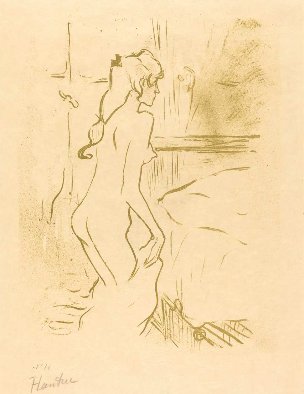 Studie av en kvinne (Etude de femme) av Henri de Toulouse Lautrec