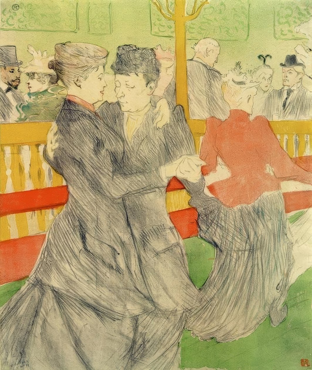 Dans i Moulin Rouge av Henri de Toulouse Lautrec