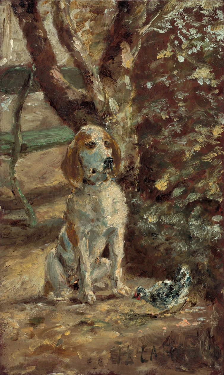 Kunstnerens hund Flèche av Henri de Toulouse Lautrec