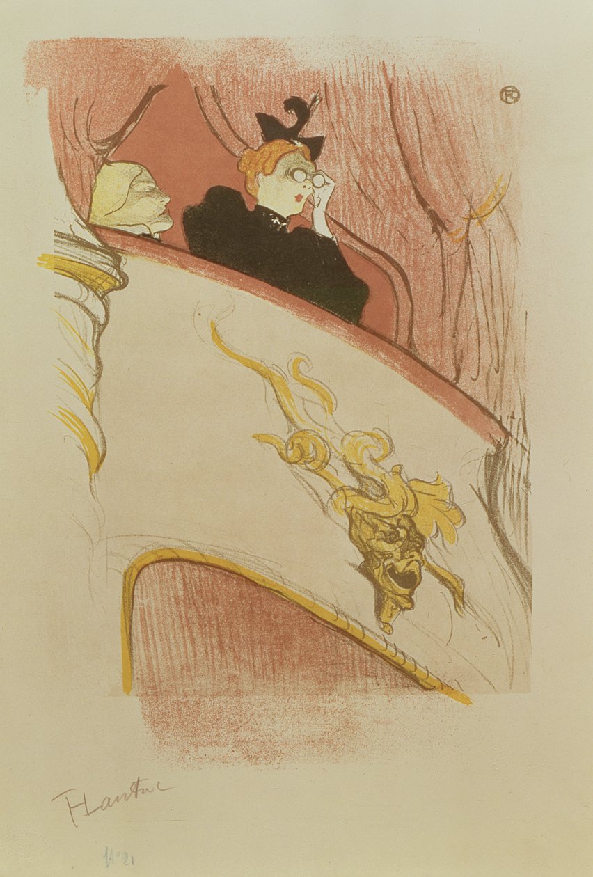 The Box of the Golden Grotesque, 1893 av Henri de Toulouse Lautrec