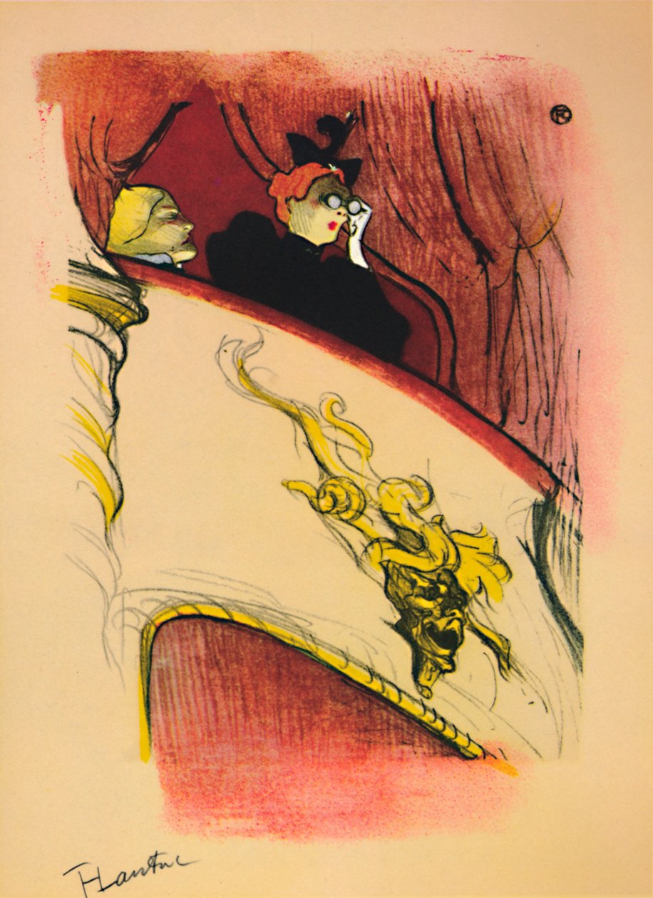 Boksen med den forgylte masken, 1893, 1946 av Henri de Toulouse Lautrec