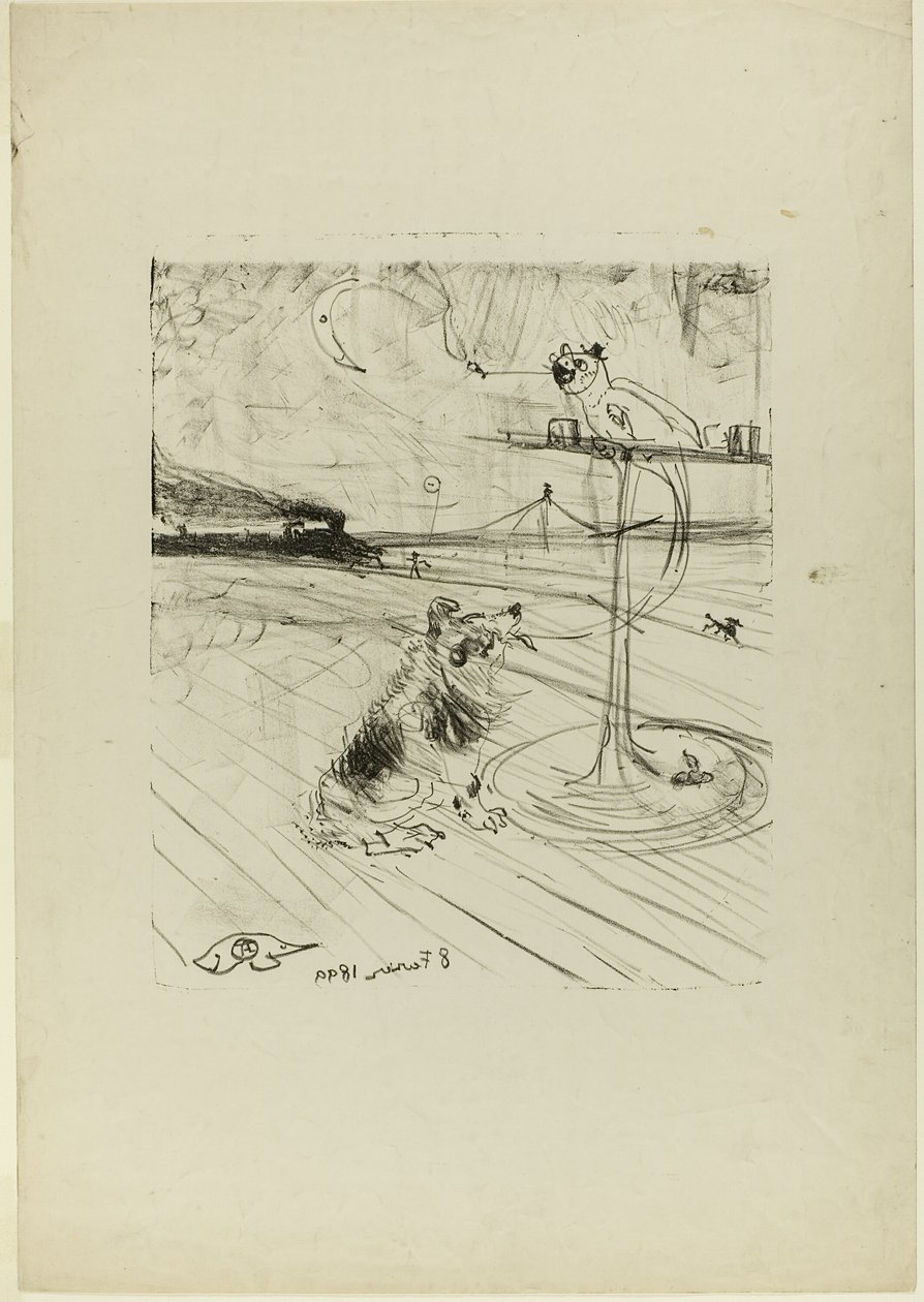 Hunden og papegøyen av Henri de Toulouse Lautrec