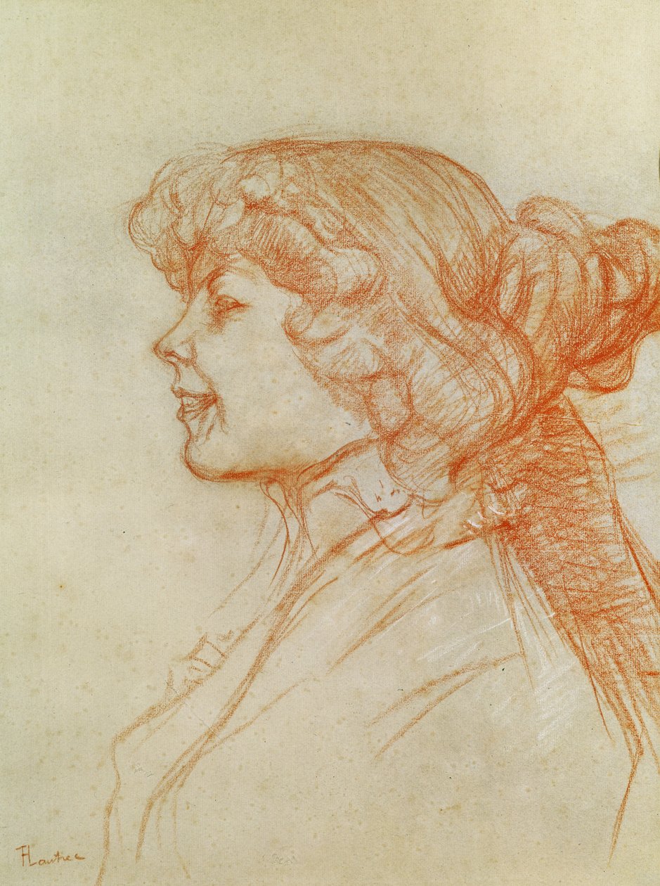 The English Girl at the Star i Le Havre, 1899 (fargestift på papir) av Henri de Toulouse Lautrec