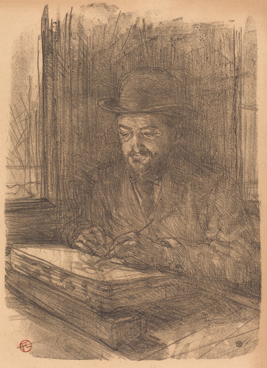 The Fine Printmaker Adolphe Albert The Good Graver - Adolphe Albert, 1898. av Henri de Toulouse Lautrec