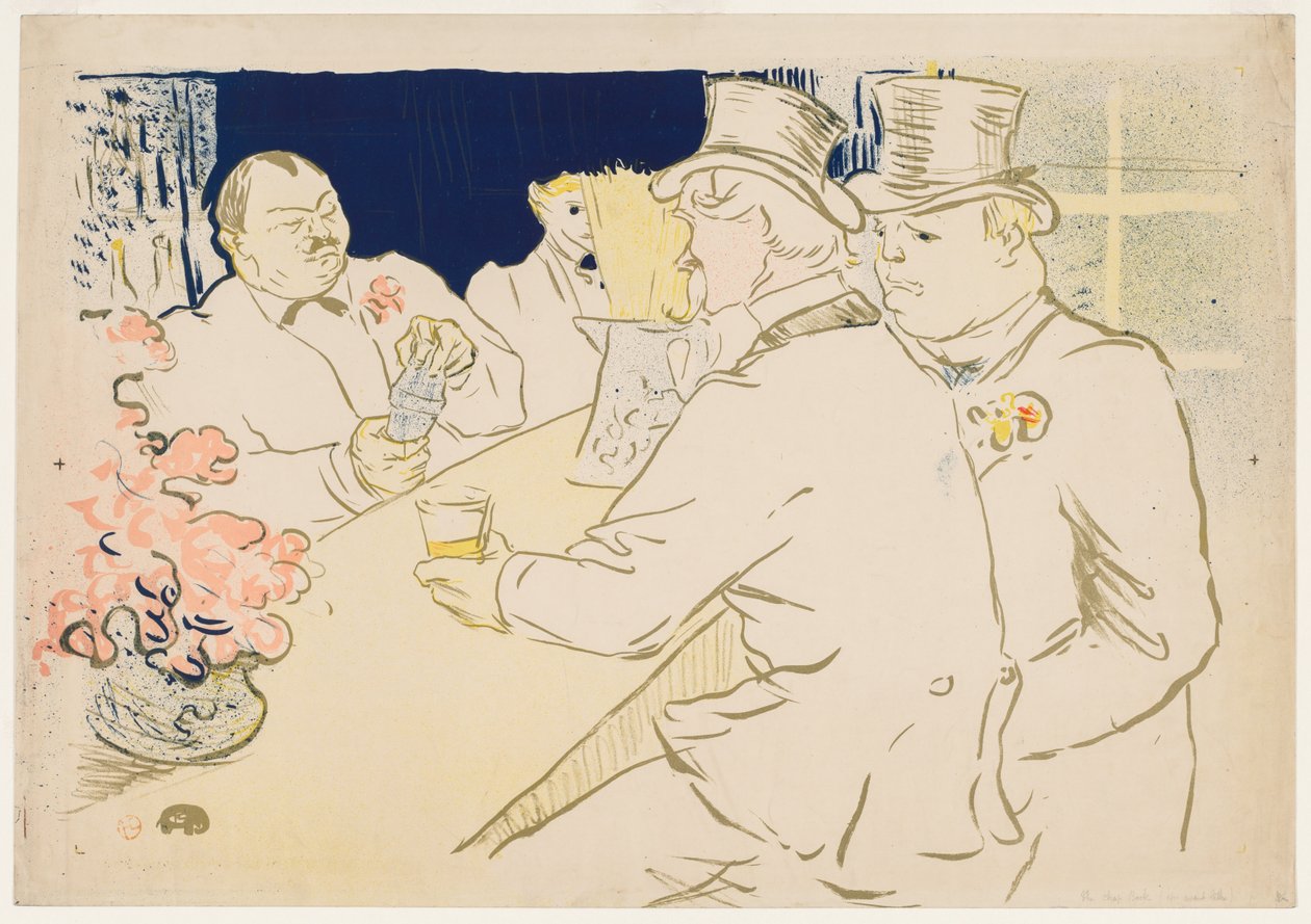 Den irske og amerikanske baren, Rue Royale, 1896. av Henri de Toulouse Lautrec