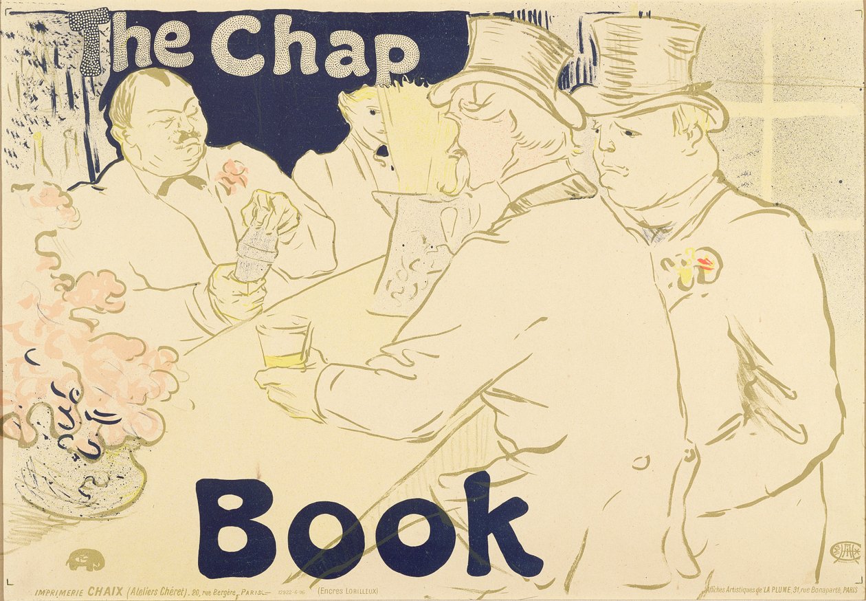 The Irish and American Bar, rue Royale, plakat for The Chap Book, 1895 av Henri de Toulouse Lautrec