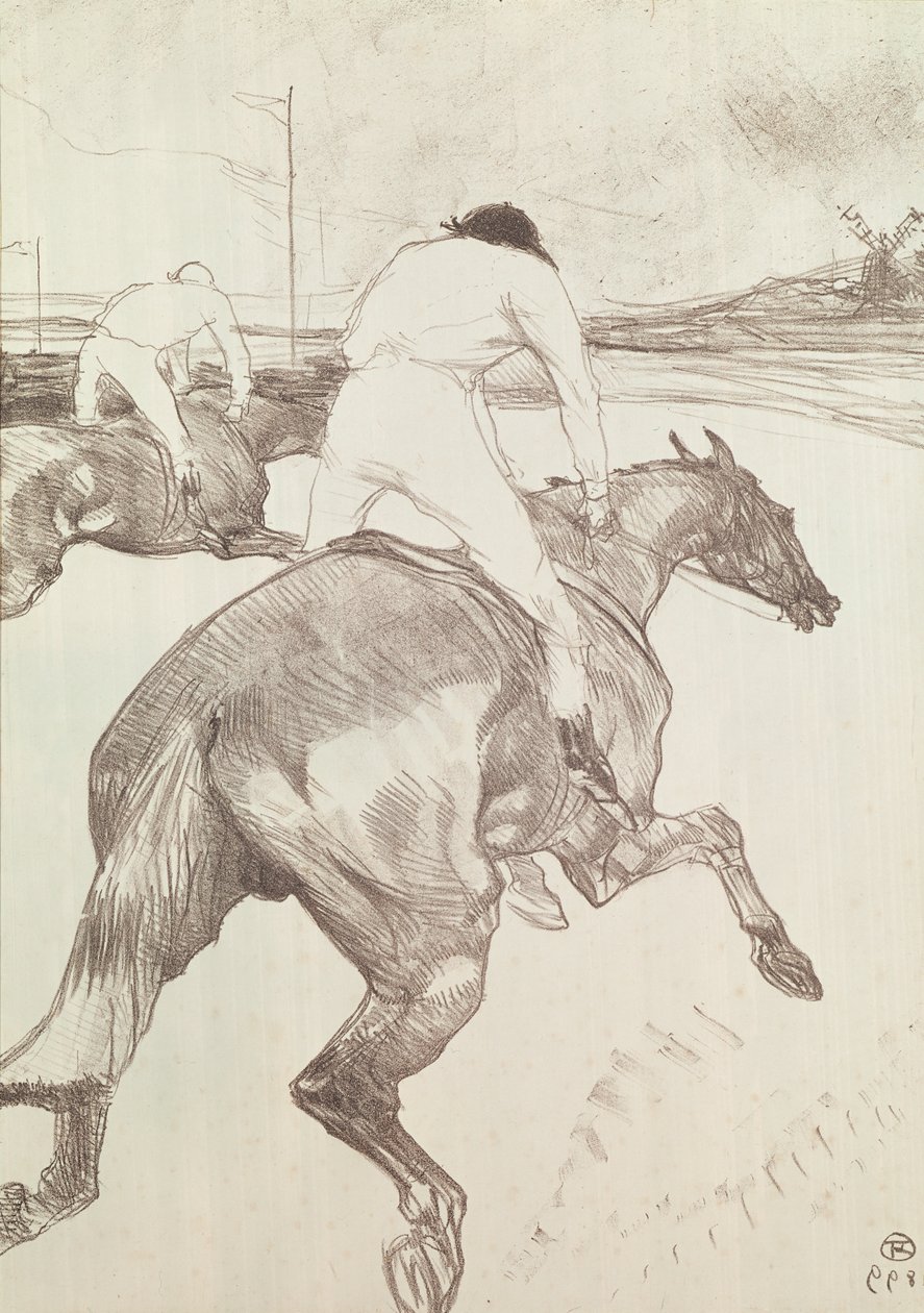 The Jockey, 1899 (fargelitografi) av Henri de Toulouse Lautrec