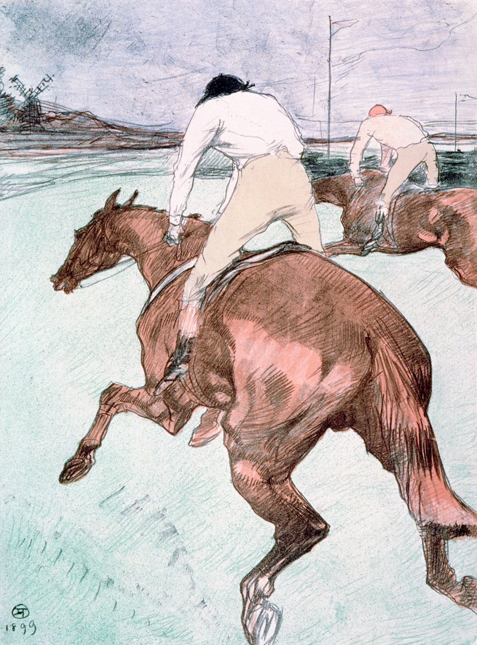 The Jockey, 1899 (fargelitografi) av Henri de Toulouse Lautrec