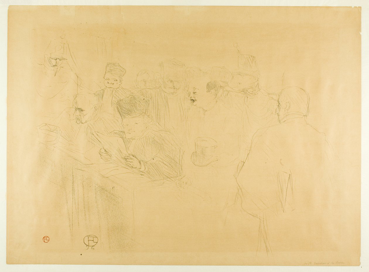 Lebaudy-rettssaken, Mademoiselle Marsy gir bevis av Henri de Toulouse Lautrec