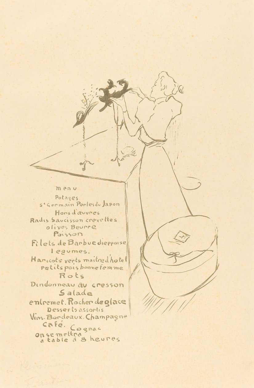 The Milliner La Modiste - Renée Vert, 1893. av Henri de Toulouse Lautrec
