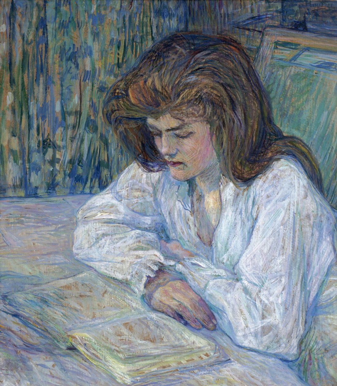 Leseren av Toulouse-Lautrec, Henri, de (1864-1901). Olje på papp, størrelse: 68x61 av Henri de Toulouse Lautrec