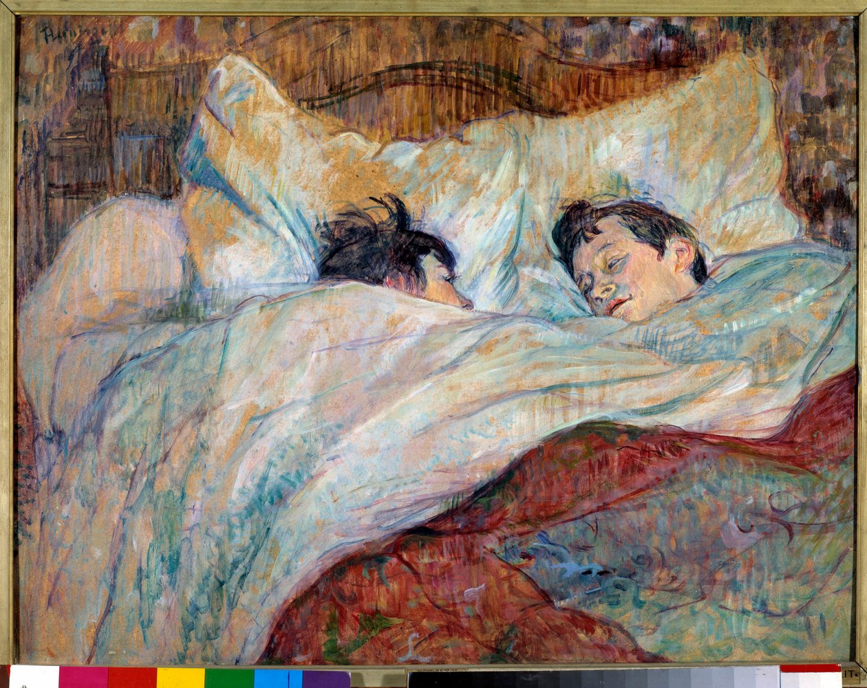 Sengen To sovende barn. Olje på papp av Henri de Toulouse Lautrec (1864-1901) 1892 Dim. 0,54x0,7 m Paris, musee d