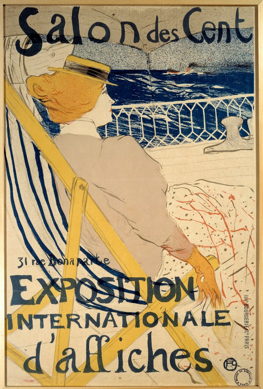 Passasjeren på 54-yachtturen. Plakat for Salon des Cents, 31 rue Bonaparte i Paris (internasjonal plakatutstilling). Plakat av Henri De Toulouse Lautrec (1864-1901) av Henri de Toulouse Lautrec