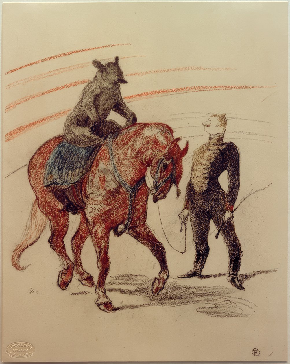 Bjørn arbeid på panelet av Henri de Toulouse Lautrec