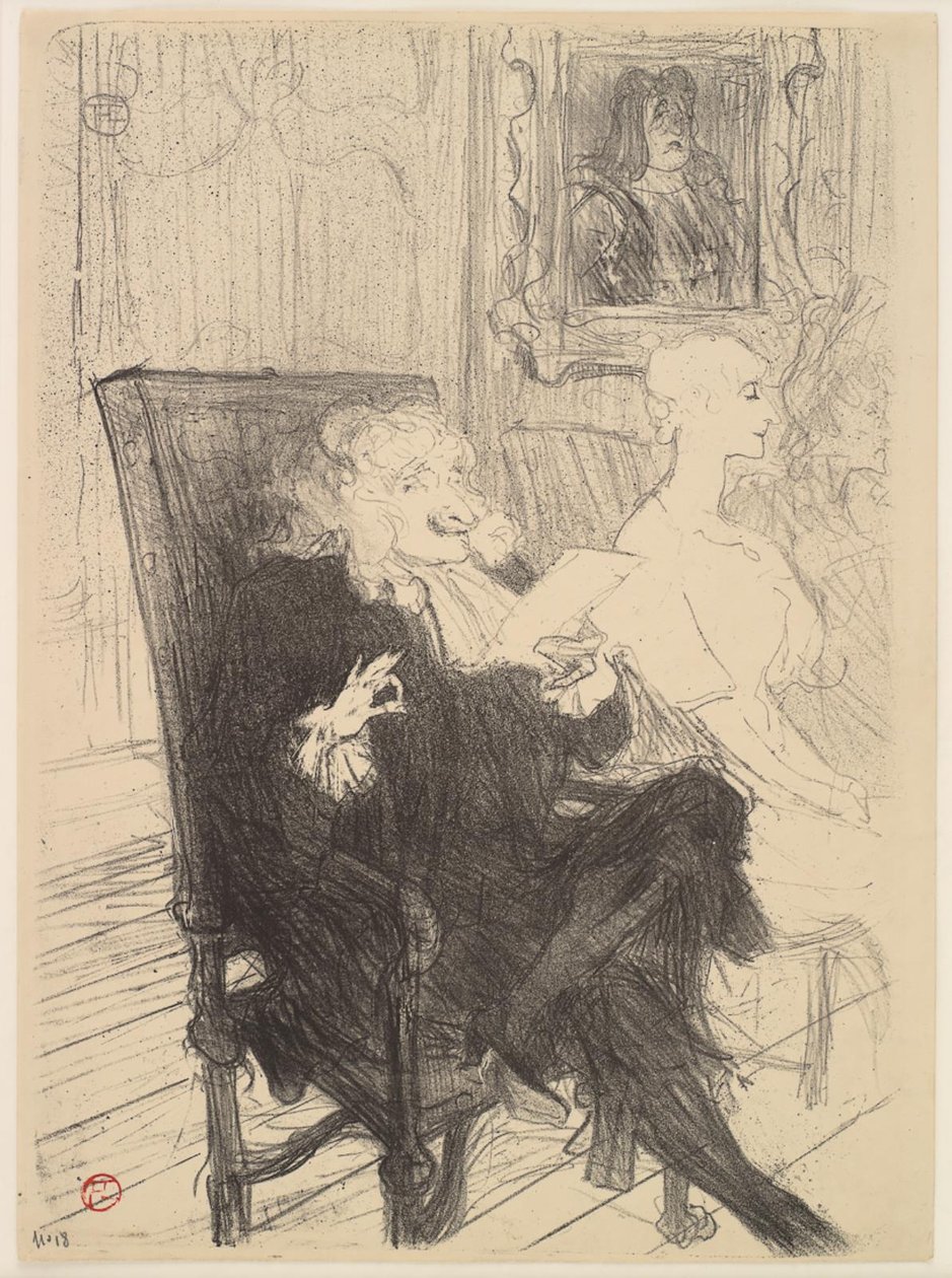Truffier og Moreno, i Learned Women av Henri de Toulouse Lautrec