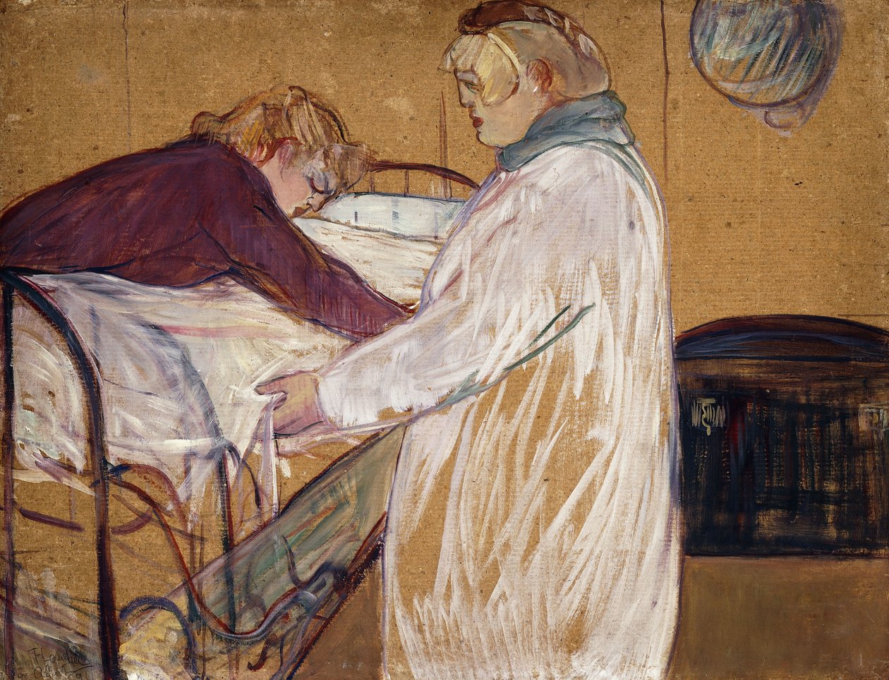 To kvinne som lager sengen deres; To kvinner som gjør sengen sin, 1891 av Henri de Toulouse Lautrec
