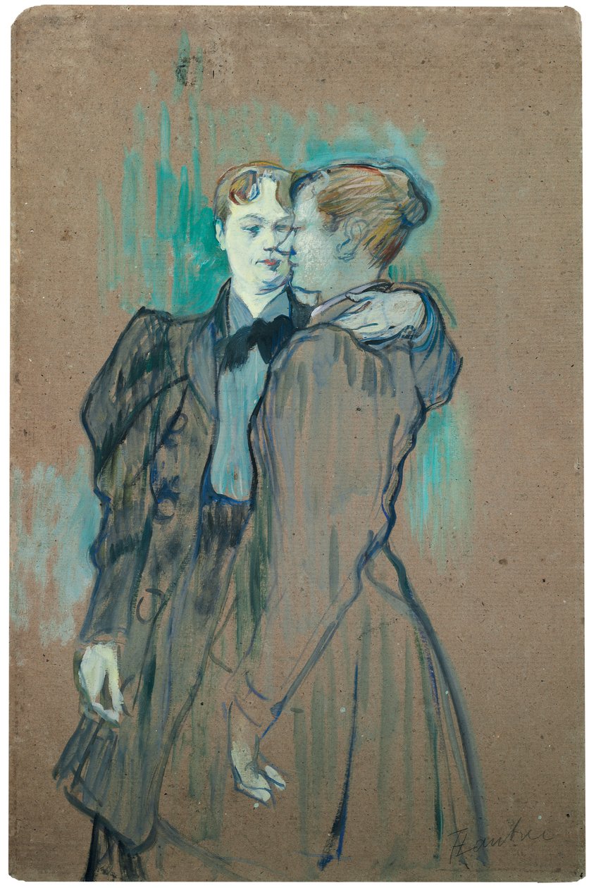 To kvinner valser; To valsende kvinner, 1894 av Henri de Toulouse Lautrec