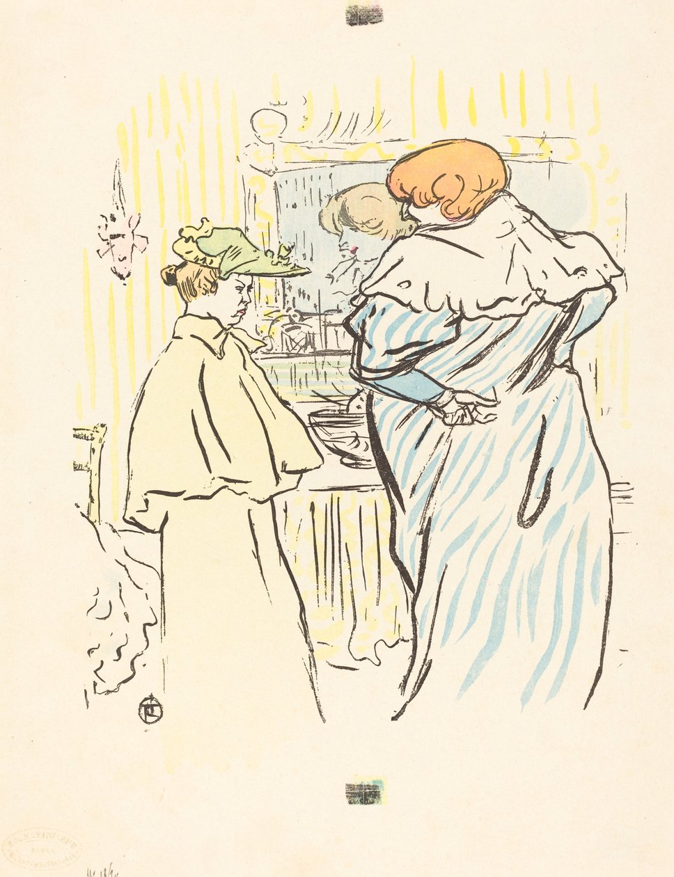 To kvinner foran et speil. av Henri de Toulouse Lautrec