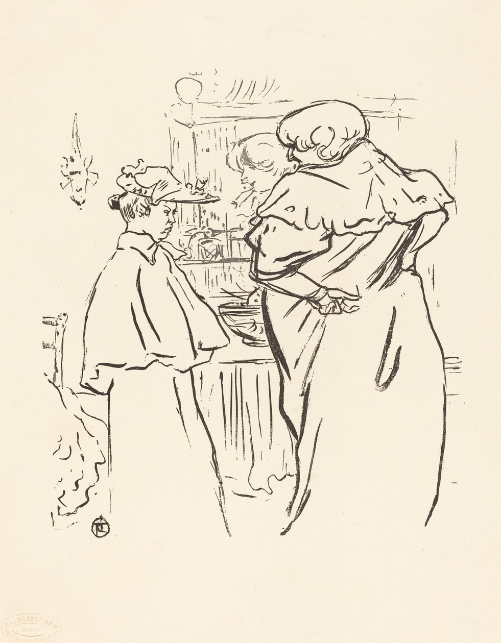To kvinner foran et speil. av Henri de Toulouse Lautrec