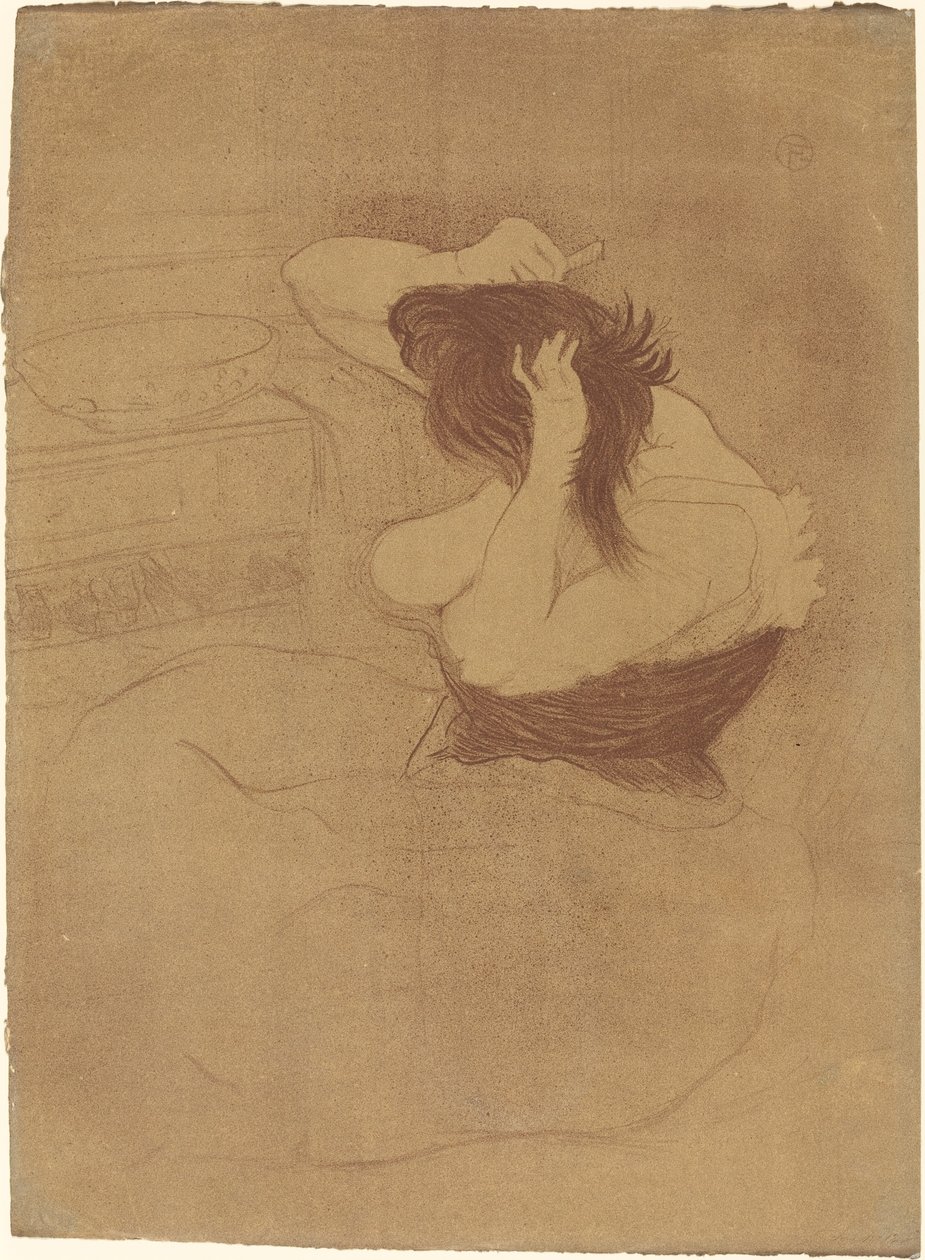 Kvinne som kjemmer håret Kvinne som kjemmer håret, 1896. av Henri de Toulouse Lautrec