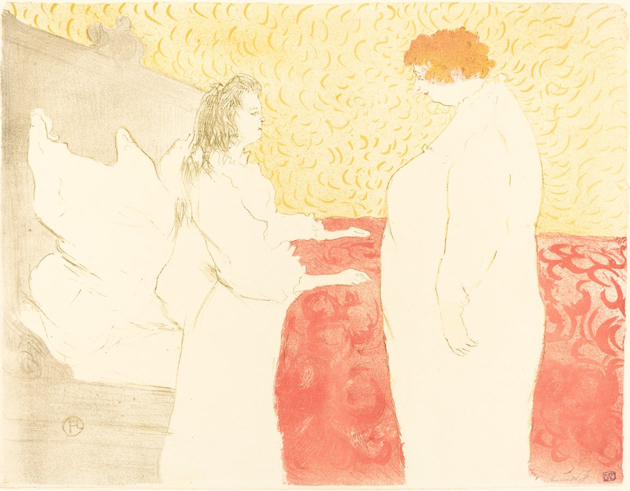 Kvinne i seng, profil (Femme au lit, profil) av Henri de Toulouse Lautrec