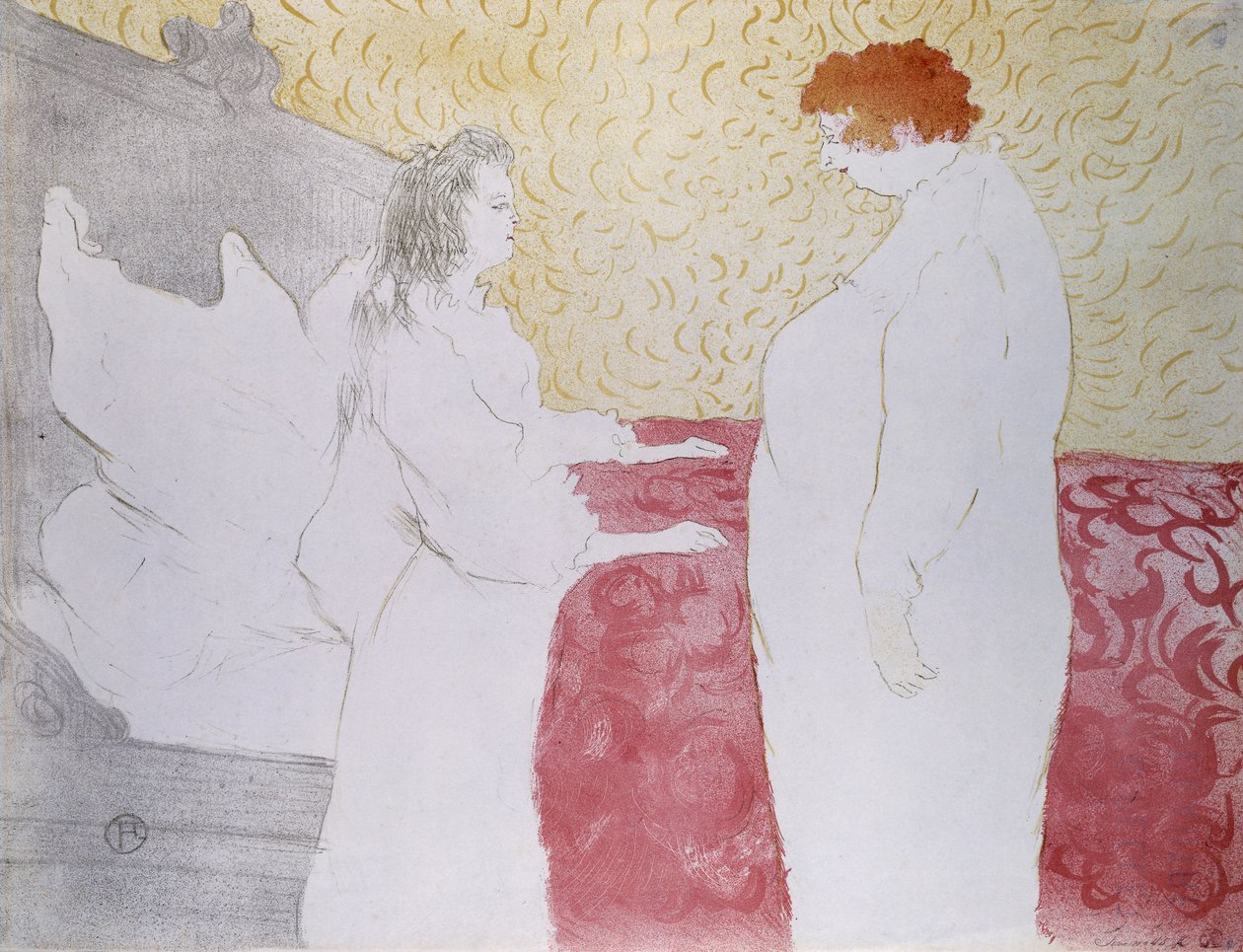 Woman in Bed, Profile - the Little Spak, fra Elles; Femme au Lit, Profil - au Petit Lever, fra Elles, 1896 av Henri de Toulouse Lautrec