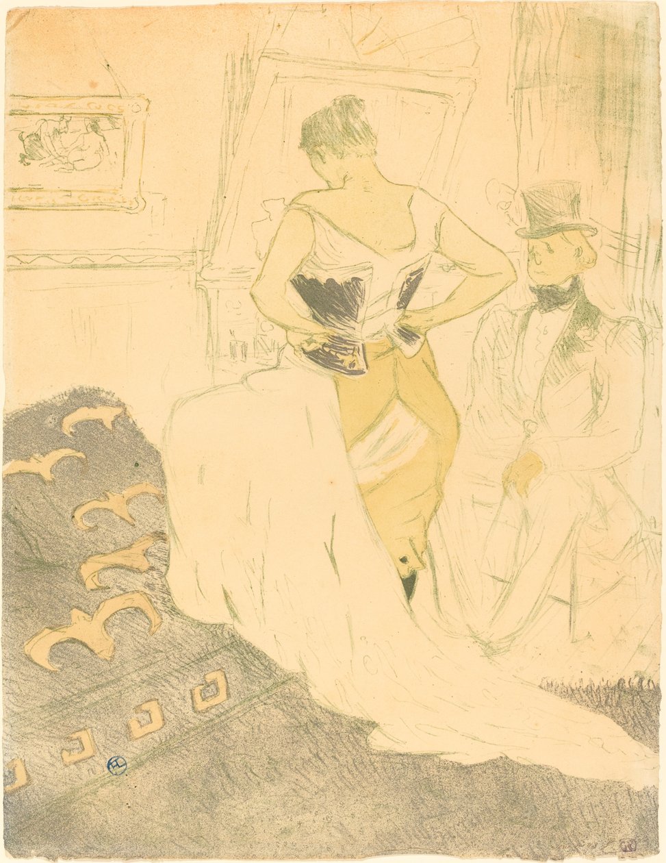 Kvinne i korsett (Femme en korsett) av Henri de Toulouse Lautrec