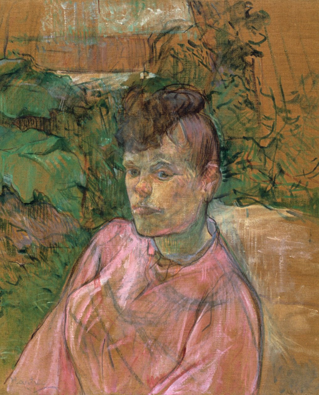 Kvinne i hagen til Monsieur Forest, 1889-1891 av Henri de Toulouse Lautrec