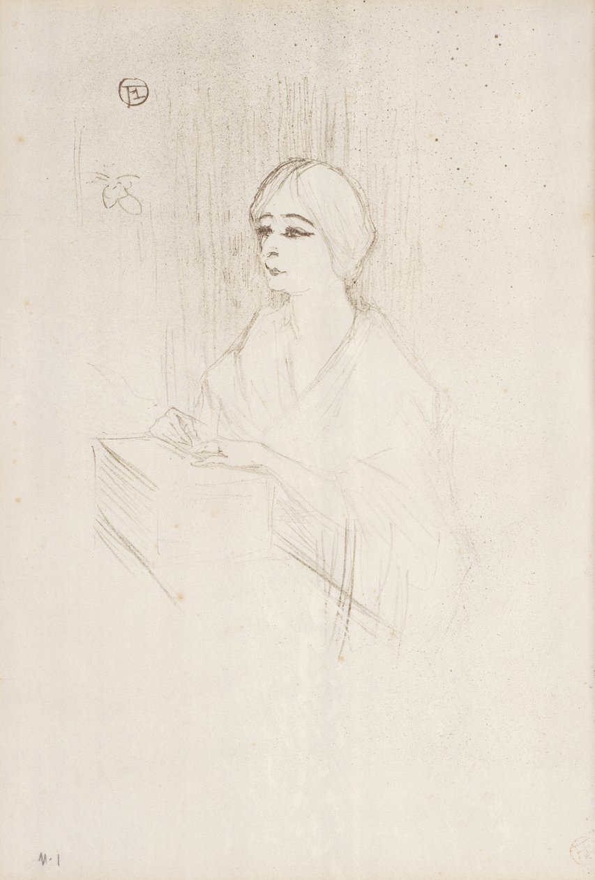 Yahne i boksen hennes, 1895 av Henri de Toulouse Lautrec