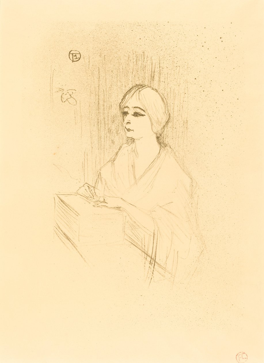 Yahne in His Box (Yahne dans sa loge) av Henri de Toulouse Lautrec
