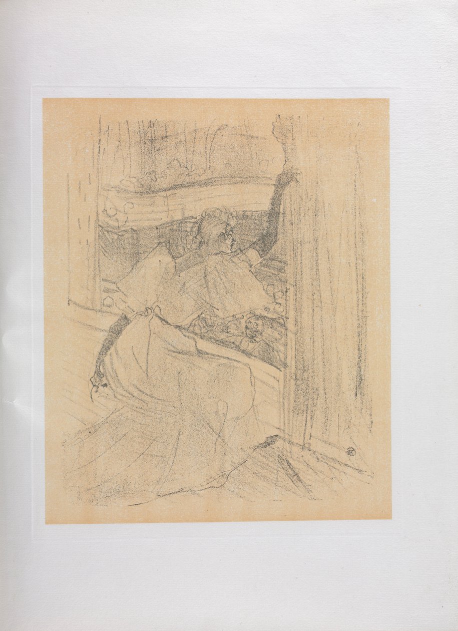 Yvette Guilbert-engelsk serie: Saluting the Audience, 1898. av Henri de Toulouse Lautrec