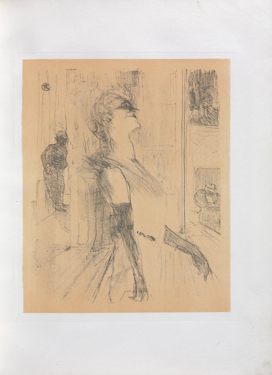 Yvette Guilbert-engelsk serie: On the Stage, 1898. av Henri de Toulouse Lautrec