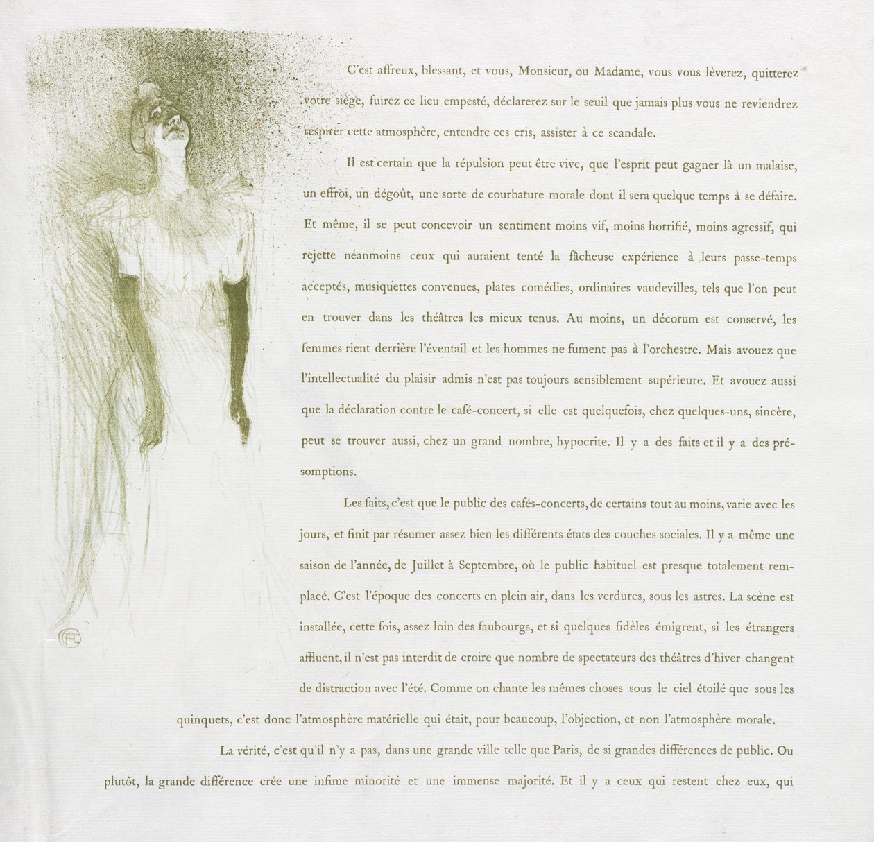 Yvette Guilbert-French Series: nr. 3, 1894. av Henri de Toulouse Lautrec