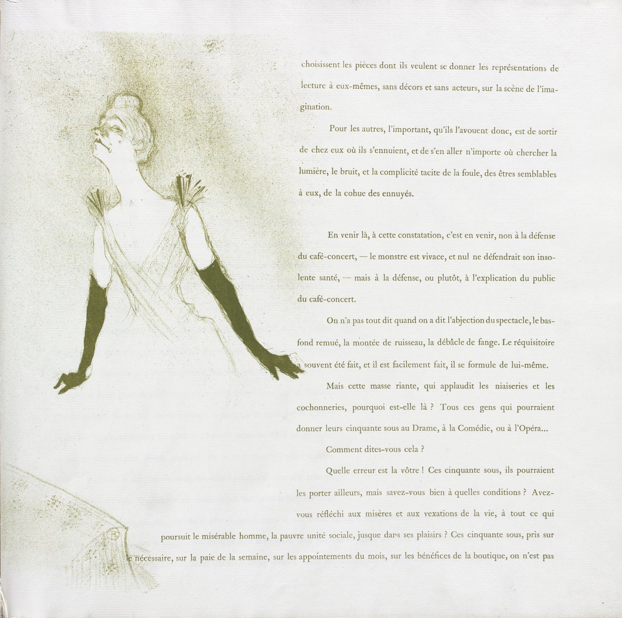 Yvette Guilbert-French Series: nr. 4, 1894. av Henri de Toulouse Lautrec