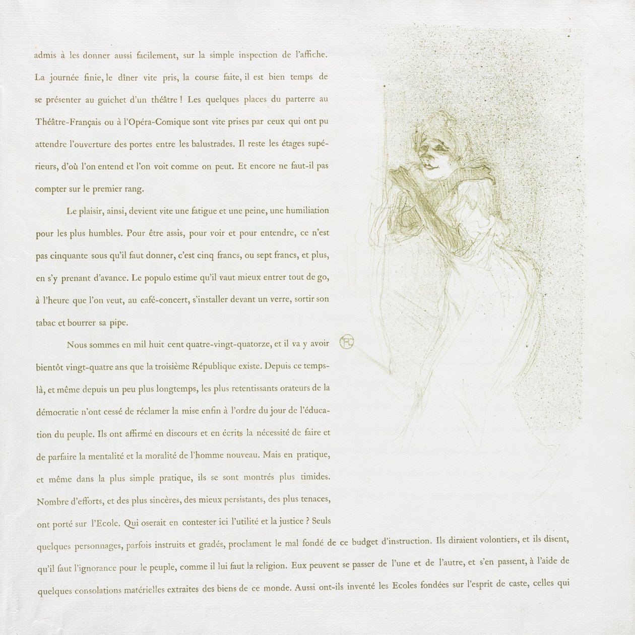 Yvette Guilbert-French Series: nr. 5, 1894. av Henri de Toulouse Lautrec