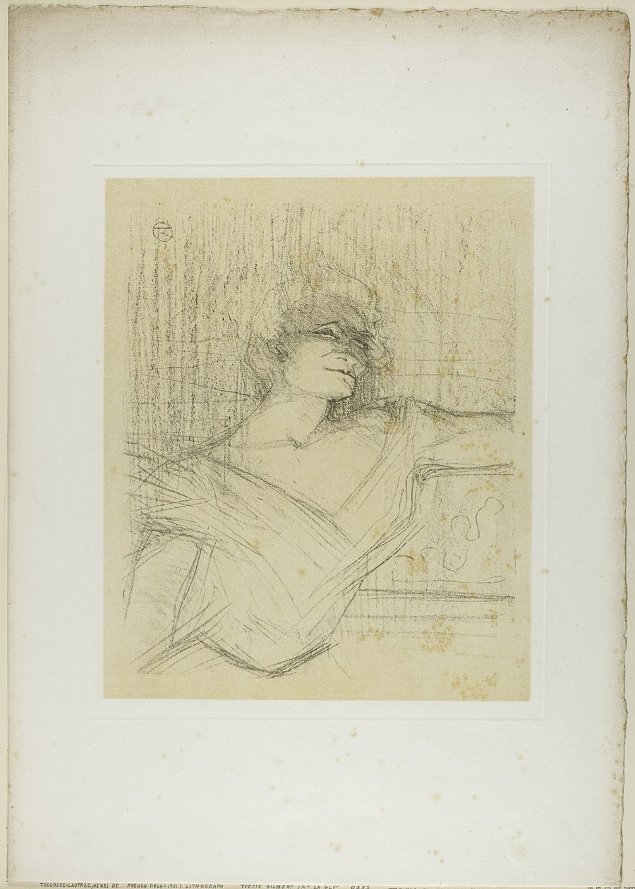 Yvette Guilbert—In the Glue, fra Yvette Guilbert av Henri de Toulouse Lautrec