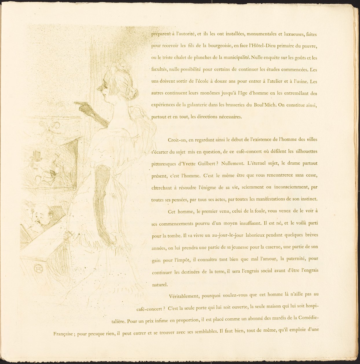 Yvette Guilbert, 1894. av Henri de Toulouse Lautrec