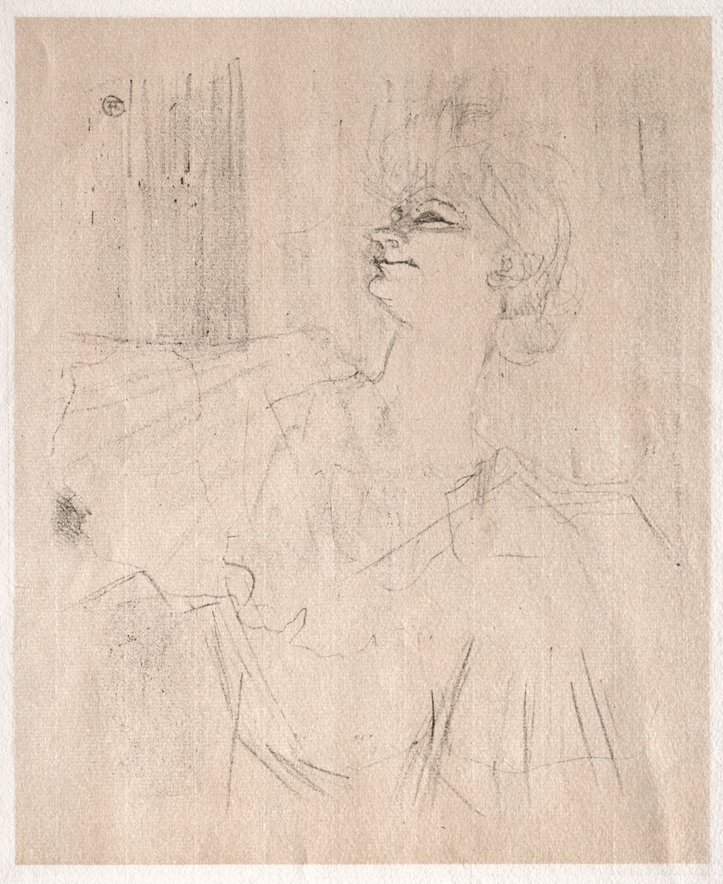 Yvette Guilbert: i Ménilmontant, fra Bruant, 1898. av Henri de Toulouse Lautrec