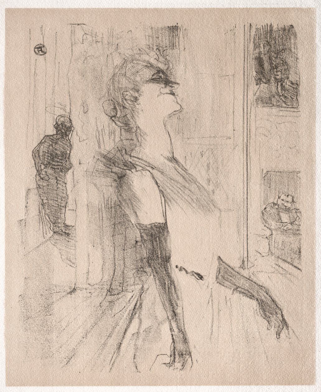 Yvette Guilbert: På scenen, 1898. av Henri de Toulouse Lautrec