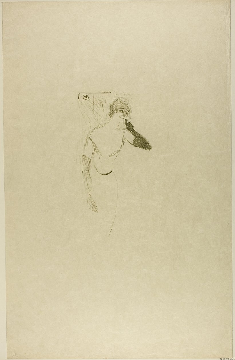 Yvette Guilbert, i Colombine ved Pierrot av Henri de Toulouse Lautrec