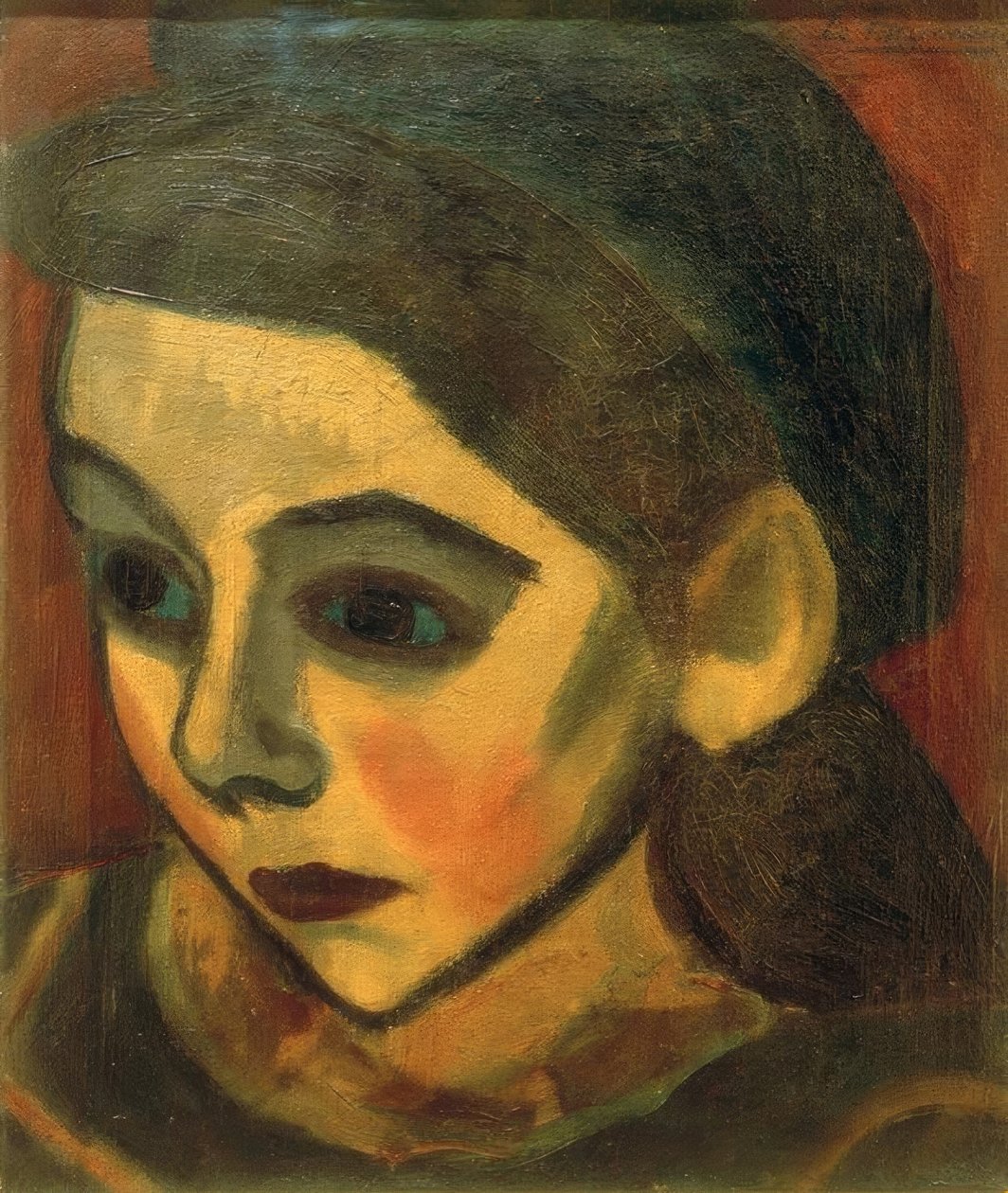 Breton jente av Henri Victor Gabriel Le Fauconnier