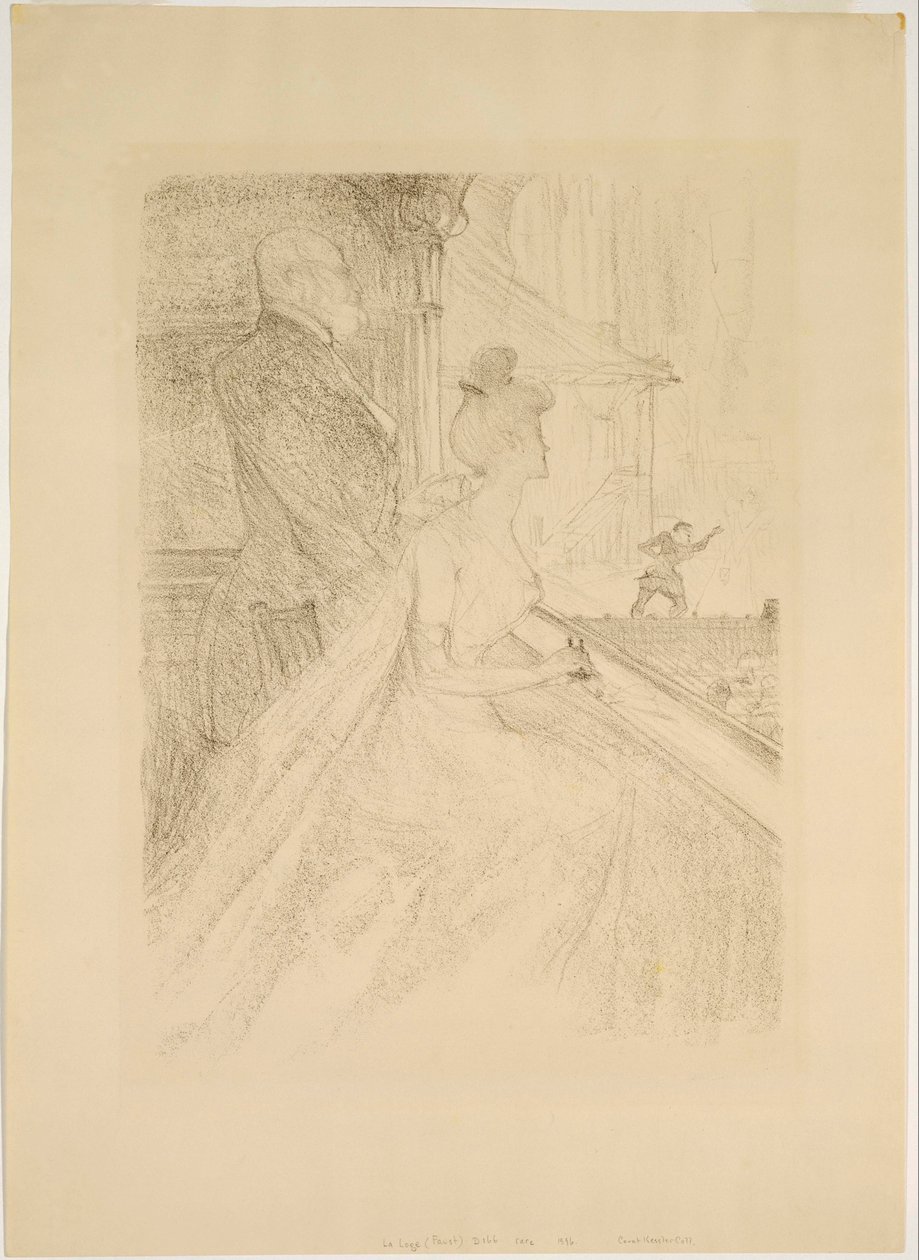 La Loge- En forestilling av Faust av Henri de Toulouse Lautrec