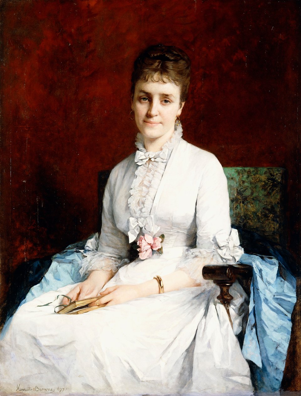 Portrett av en dame, 1877 av Henriette Browne