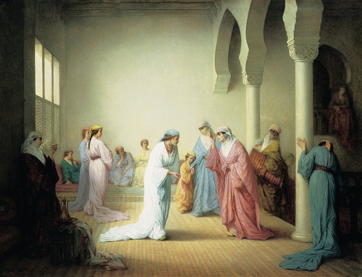 Ankomsten til haremet i Konstantinopel, 1861 av Henriette Browne