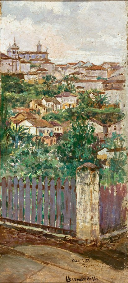Ouro Preto Portugues landskap: Ouro Preto landskap av Henrique Bernardelli