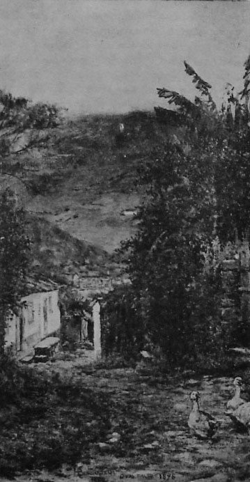 Landskap av Ouro Preto Português: Landskap av Ouro Preto av Henrique Bernardelli